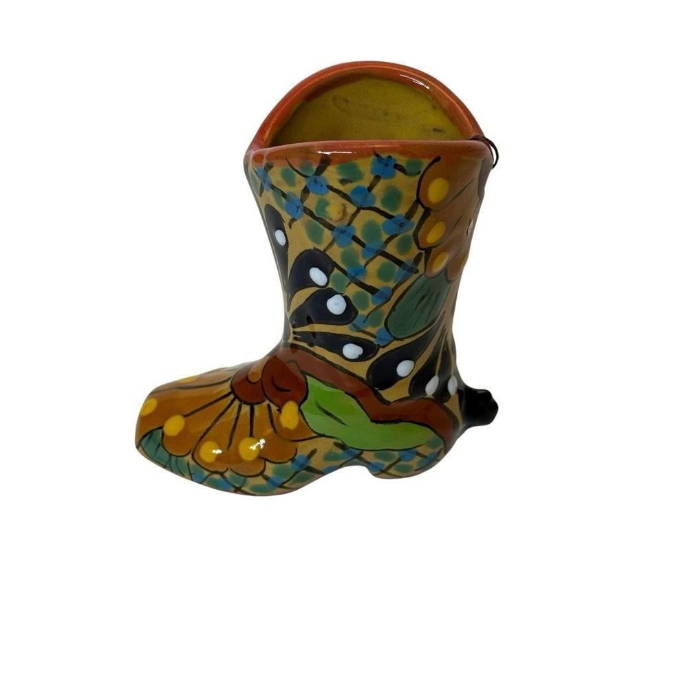 Talavera‎ Handpainted Southwestern Cowboy Boot Decor Hanging Mexico